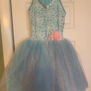 Blue Lace Kids Costume Dress